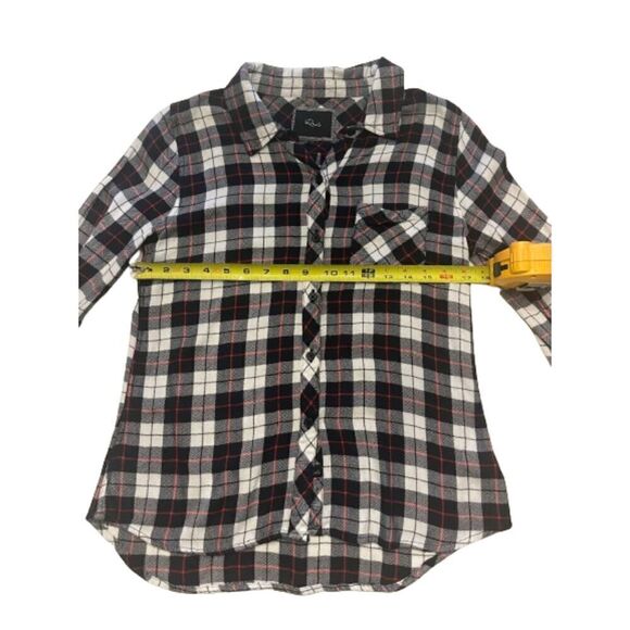 Rails Black White Red Plaid Button Down Long Sleeve Shirt Size S - Picture 6 of 6